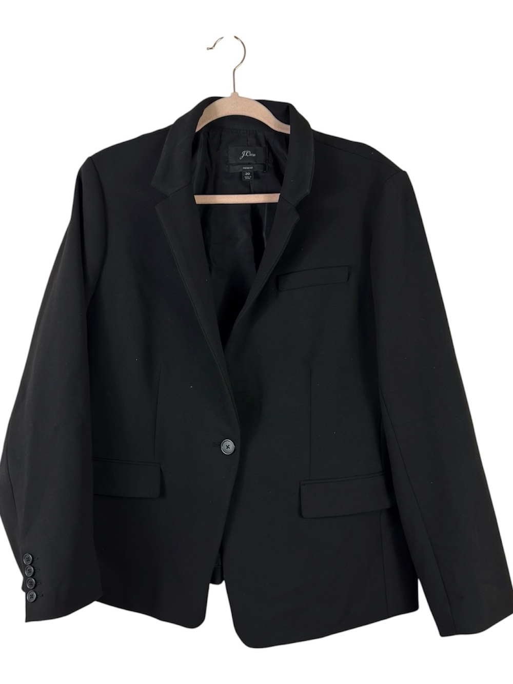 J. Crew womens plus size 20 Regent black single button career blazer